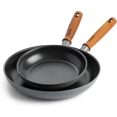 GreenPan Mayflower Pro Ensemble de 2 poêles antiadhésives 20cm & 28cm - Gris - Publicité GreenPan Mayflower Pro Ensemble de 2 poêles antiadhésives 20cm & 28cm - Gris - Publicité