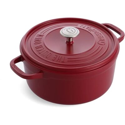GreenPan Featherweights Schmortopf - Rot - 22cm - 3,3L - PFAS-frei GreenPan Featherweights Schmortopf - Rot - 22cm - 3,3L - PFAS-frei