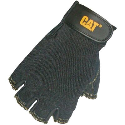 Luvas de Trabalho Caterpillar - Meio Dedo em Couro de Porco Luvas de Trabalho Caterpillar - Meio Dedo em Couro de Porco