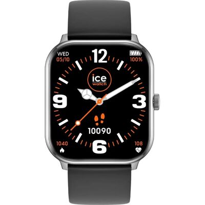 Ice-Watch 021411 - Bracelet en silicone noir Montre connectée - Publicité Ice-Watch 021411 - Bracelet en silicone noir Montre connectée - Publicité