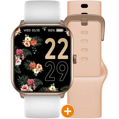 Ice-Watch ICE SMART ONE IW022251 Růžové zlato Bílé Unisex chytré hodinky - 2 řemínky Ice-Watch ICE SMART ONE IW022251 Růžové zlato Bílé Unisex chytré hodinky - 2 řemínky