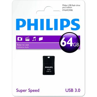Philips Pico USB 3.0 64GB - Clé USB - Publicité Philips Pico USB 3.0 64GB - Clé USB - Publicité