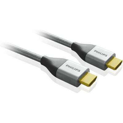 Philips SWV3452S HDMI-kabel - 1,8m - Grå - Hög hastighet Philips SWV3452S HDMI-kabel - 1,8m - Grå - Hög hastighet
