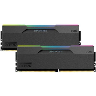 KLEVV CRAS V 64GB DDR5 Gaming RAM - 6000MHz CL30 - Schwarz RGB KLEVV CRAS V 64GB DDR5 Gaming RAM - 6000MHz CL30 - Schwarz RGB