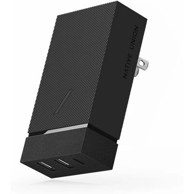 Native Union Smart Hub PD 45W Vægoplader - Sort Native Union Smart Hub PD 45W Vægoplader - Sort