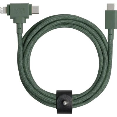 Native Union Belt Duo - Verde - Cavo USB-C/Lightning Native Union Belt Duo - Verde - Cavo USB-C/Lightning