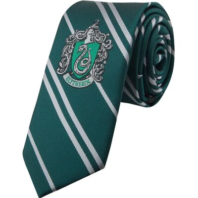 Cravate Harry Potter Serpentard - Microfibre - 113cm - Officiel - Publicité Cravate Harry Potter Serpentard - Microfibre - 113cm - Officiel - Publicité