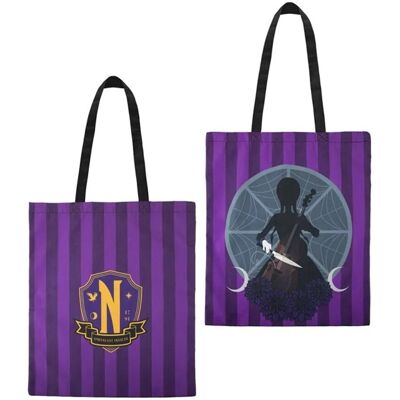 Sac à main Wednesday avec violoncelle - Monde mystérieux de Wednesday Addams - Publicité Sac à main Wednesday avec violoncelle - Monde mystérieux de Wednesday Addams - Publicité