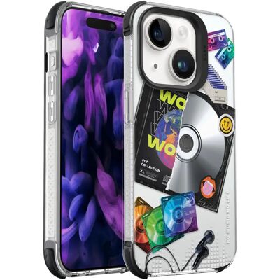 Laut Pop Retro Music iPhone 15 Hülle - Bunt Laut Pop Retro Music iPhone 15 Hülle - Bunt