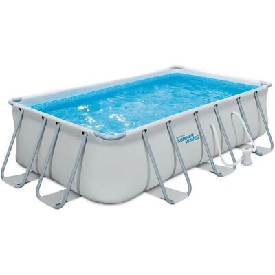 Summer Waves Elite Rahmenbecken Rechteckig 400x200x100 cm - Blau - Swimming Pool Summer Waves Elite Rahmenbecken Rechteckig 400x200x100 cm - Blau - Swimming Pool