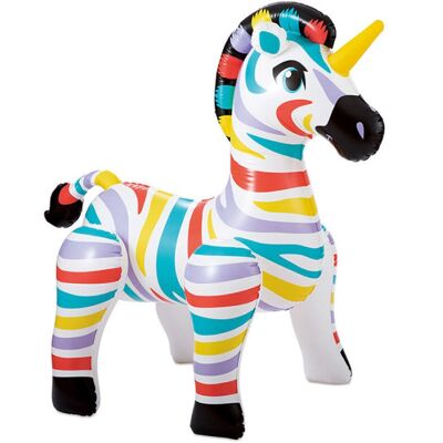Arroseur gonflable zebre-unicorn Summer Waves - Grand, Coloré, Sans PVC - Publicité Arroseur gonflable zebre-unicorn Summer Waves - Grand, Coloré, Sans PVC - Publicité