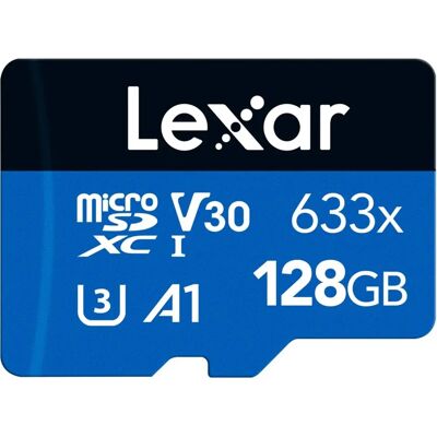Lexar 633x 128GB Micro SD Karte - UHS-I U3 V30 - 100MB/s - MicroSD Speicherkarte Lexar 633x 128GB Micro SD Karte - UHS-I U3 V30 - 100MB/s - MicroSD Speicherkarte