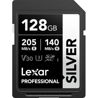 Lexar 128GB SD-Karte - Silber - Bis zu 205MB/s Lese - Speicherkarte Lexar 128GB SD-Karte - Silber - Bis zu 205MB/s Lese - Speicherkarte