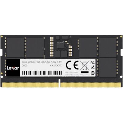 Lexar - SODIMM 8GB DDR5 5600MHz - 262-Pin - Laptop RAM - Memória modul Lexar - SODIMM 8GB DDR5 5600MHz - 262-Pin - Laptop RAM - Memória modul