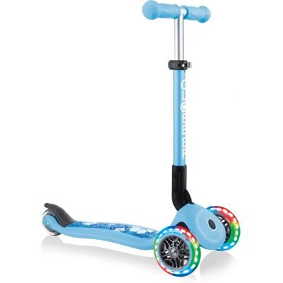 Globber Blau Junior Klappbarer Fantasy Lights Kinderscooter Globber Blau Junior Klappbarer Fantasy Lights Kinderscooter