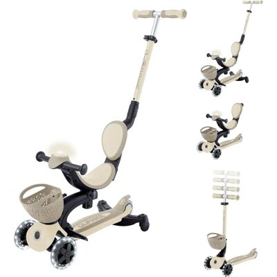 Globber Go Up Baby 360 Lights Scooter - Taupe Globber Go Up Baby 360 Lights Scooter - Taupe