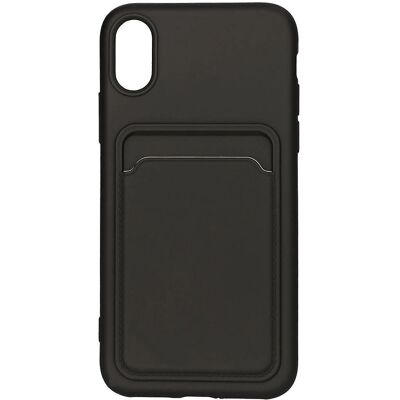 GSP Musta silikonikuori iPhone X/XS korttitaskulla GSP Musta silikonikuori iPhone X/XS korttitaskulla