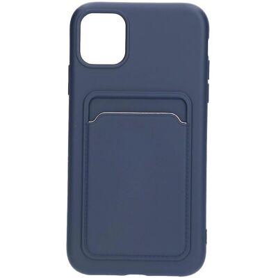 GSP silikoninen suojakotelo iPhone 11:lle korttikotelo kanssa - Sininen GSP silikoninen suojakotelo iPhone 11:lle korttikotelo kanssa - Sininen