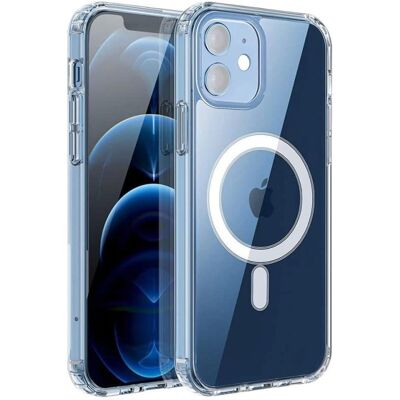 GSP iPhone 12 Mini Törmäyssuojainen MagSafe-kuori - Läpinäkyvä GSP iPhone 12 Mini Törmäyssuojainen MagSafe-kuori - Läpinäkyvä