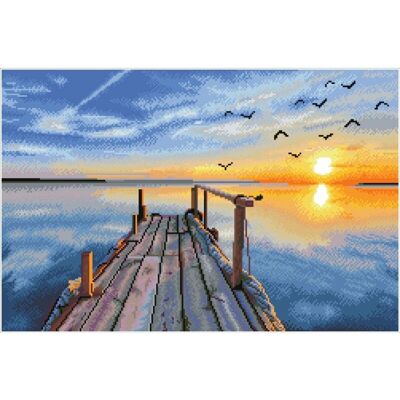 Diamond Dotz Kunst & Bastelset - Sonnenuntergang - 71x47cm Diamond Dotz Kunst & Bastelset - Sonnenuntergang - 71x47cm