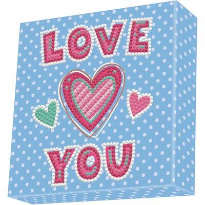 Diamond Dotz Love You - Diamant Malset - 15x15cm Diamond Dotz Love You - Diamant Malset - 15x15cm