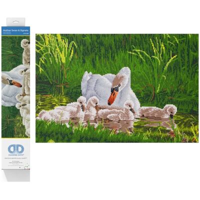 Diamond Dotz Mother Swan Signets - Diamond Painting Kit - 62x41 cm - Art Craft Diamond Dotz Mother Swan Signets - Diamond Painting Kit - 62x41 cm - Art Craft