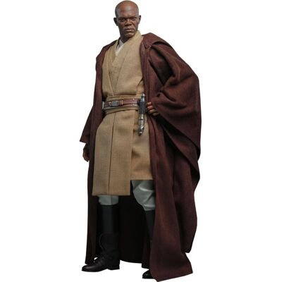 Figurine Hot Toys Mace Windu 1/6 - Star Wars L'attaque des clones - Publicité Figurine Hot Toys Mace Windu 1/6 - Star Wars L'attaque des clones - Publicité
