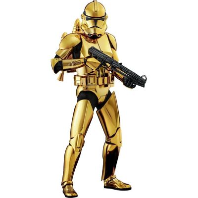 Hot Toys Clone Trooper Gold Chrome Figure - 30cm Star Wars Collectible Hot Toys Clone Trooper Gold Chrome Figure - 30cm Star Wars Collectible