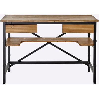 HEINE HOME Schreibtisch - Kiefernholz, Schwarz HEINE HOME Schreibtisch - Kiefernholz, Schwarz