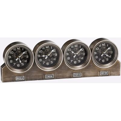 HEINE HOME - Tischuhr - braun-silberfarben - Metall - Tischuhren HEINE HOME - Tischuhr - braun-silberfarben - Metall - Tischuhren