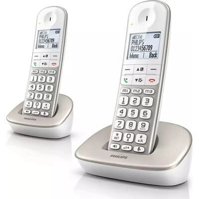 Philips XL4902S Vezeték nélküli Telefon - 2 Kézibeszélő - Fehér Philips XL4902S Vezeték nélküli Telefon - 2 Kézibeszélő - Fehér