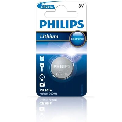 Pile au lithium Philips CR2016 - Type: 3 V - Publicité Pile au lithium Philips CR2016 - Type: 3 V - Publicité