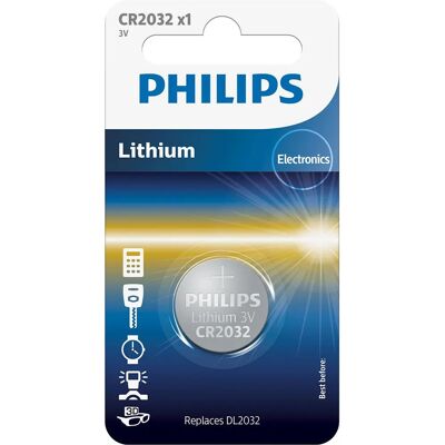 Philips Minicells CR2032 Lithium Batteri - Batteritype Philips Minicells CR2032 Lithium Batteri - Batteritype