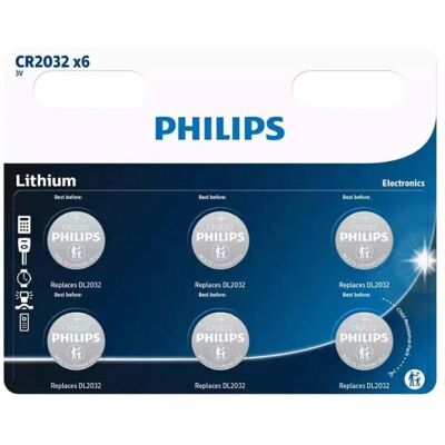 Batería de Litio Philips CR2032 - Pack de 6 Batería de Litio Philips CR2032 - Pack de 6
