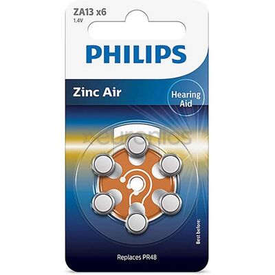 Philips Za13b6a/00 Pile Zinc-Air - Batteries - Publicité Philips Za13b6a/00 Pile Zinc-Air - Batteries - Publicité