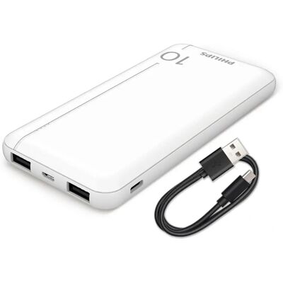 Powerbank Philips 10000mAh Blanco - Powerbank Powerbank Philips 10000mAh Blanco - Powerbank