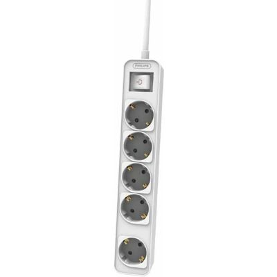 Regleta Philips - 5 Tomas - 1,5 m - Blanco Regleta Philips - 5 Tomas - 1,5 m - Blanco