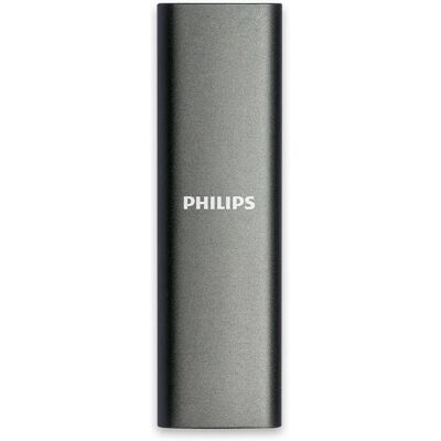 Philips 2TB Ulkoinen SSD - USB-C 3.2 Gen 1 - Harmaa - Ulkoinen Solid State Drive Philips 2TB Ulkoinen SSD - USB-C 3.2 Gen 1 - Harmaa - Ulkoinen Solid State Drive