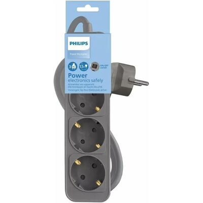 Philips CHP2134G/12 Multiprise - Interrupteur, 3 Prises - Publicité Philips CHP2134G/12 Multiprise - Interrupteur, 3 Prises - Publicité