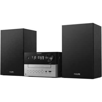 Philips TAM3205M2/12 Mini Sistema Estéreo - Bluetooth, CD, Prata/Preto Philips TAM3205M2/12 Mini Sistema Estéreo - Bluetooth, CD, Prata/Preto