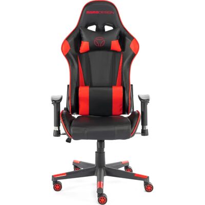 Chaise Gaming Momo Design MD-GC005A-KR - Noir Rouge - Publicité Chaise Gaming Momo Design MD-GC005A-KR - Noir Rouge - Publicité