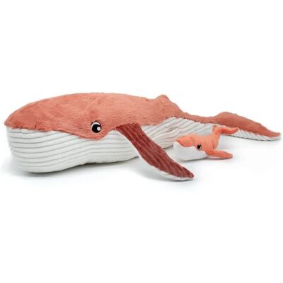 Les Déglingos Pluche Walvis met Baby - Knuffeldier Les Déglingos Pluche Walvis met Baby - Knuffeldier