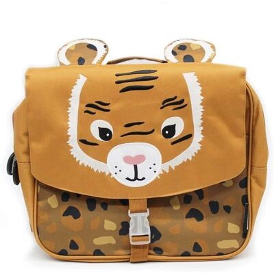 Les Déglingos Sac à dos scolaire en polyester recyclé tigre - Publicité Les Déglingos Sac à dos scolaire en polyester recyclé tigre - Publicité