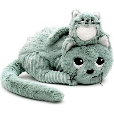 Les Déglingos Peluche Menthe Vert Maman & Bébé Chat - Doudou Les Déglingos Peluche Menthe Vert Maman & Bébé Chat - Doudou
