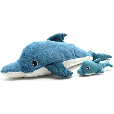 Les Déglingos Tofou Blauer Delfin Plüsch - Baby & Mama Les Déglingos Tofou Blauer Delfin Plüsch - Baby & Mama