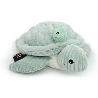Les Déglingos Grote schildpad knuffel - Moeder en baby - 49cm Les Déglingos Grote schildpad knuffel - Moeder en baby - 49cm
