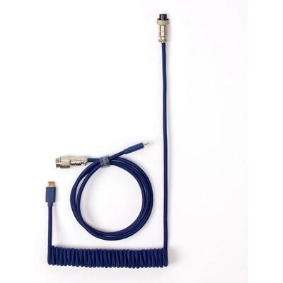 Cablul USB în spirală albastru Keychron - Model CAB-L 1,3 m Cablul USB în spirală albastru Keychron - Model CAB-L 1,3 m
