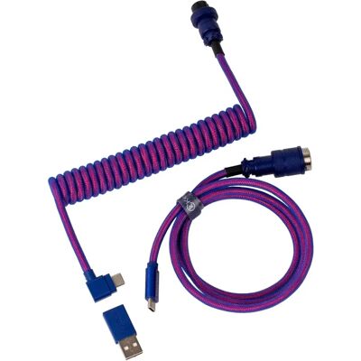 Keychron Premium Spiral USB-C Kabel - Violet - 1.08m Keychron Premium Spiral USB-C Kabel - Violet - 1.08m
