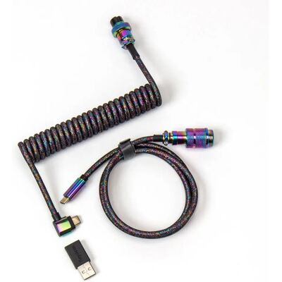 Wysokiej jakości spiralny kabel USB-C Keychron - Czarny - 1,08 M Wysokiej jakości spiralny kabel USB-C Keychron - Czarny - 1,08 M