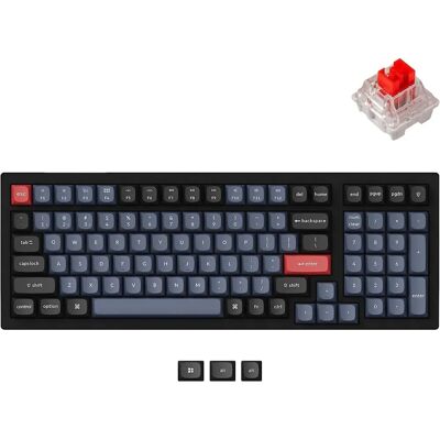 Keychron K4 Pro Draadloze Mechanische Toetsenbord - RGB, 96%, Zwart/Grijs Keychron K4 Pro Draadloze Mechanische Toetsenbord - RGB, 96%, Zwart/Grijs